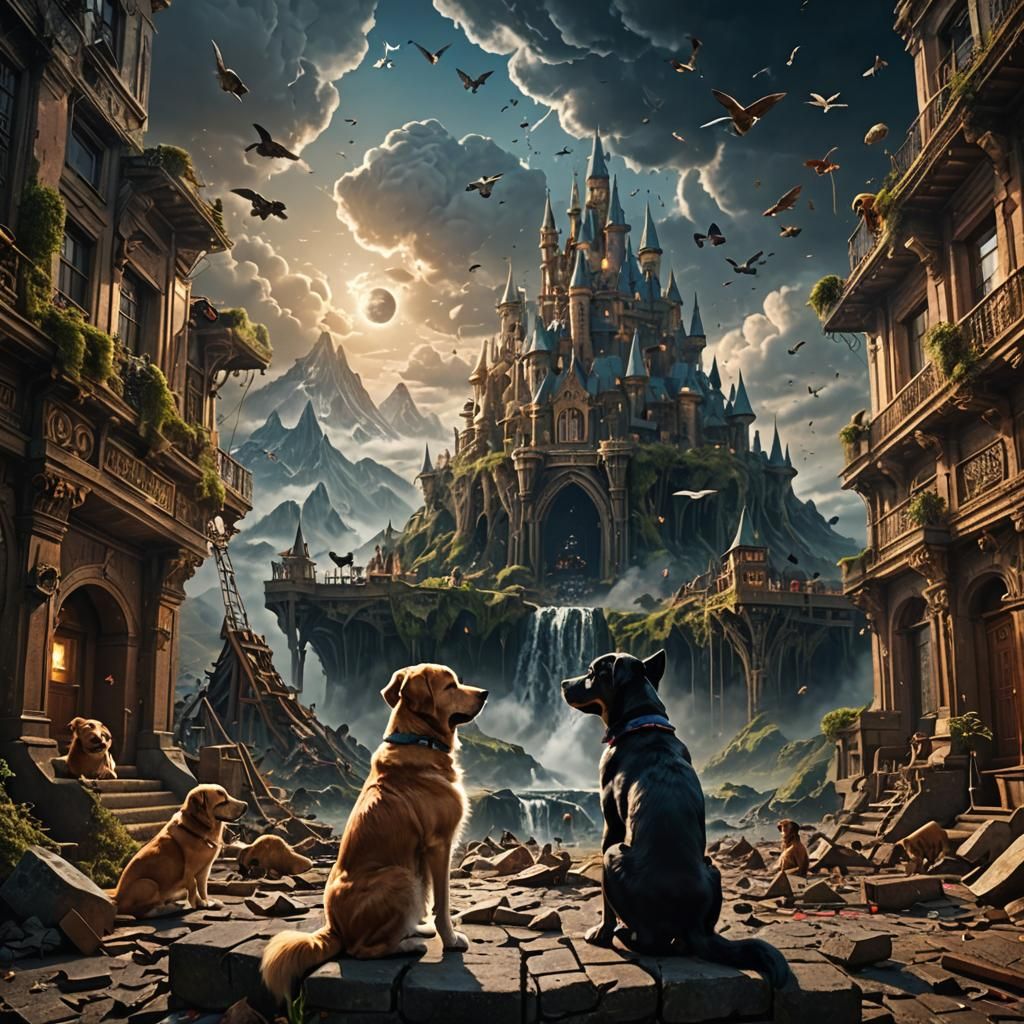 Shattered Dog Mind: A Digital Matte Painting