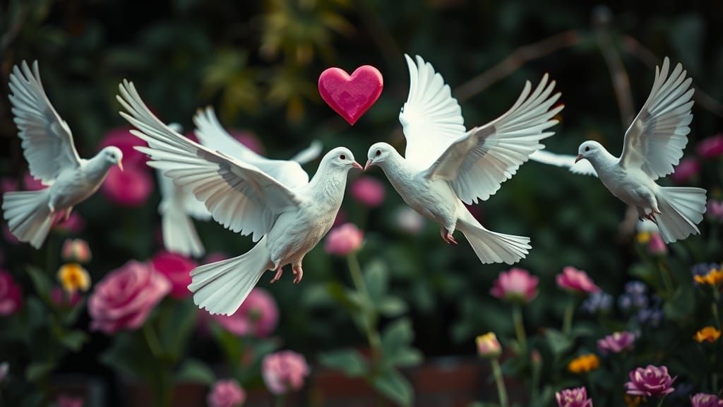 Gothic Fairy Garden Wedding Doves Take Flight