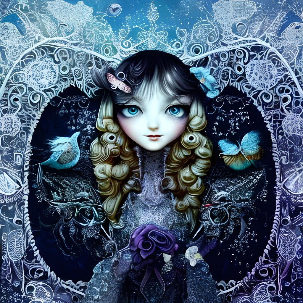 Hyperdetailed Pearlescent Filigree Creature