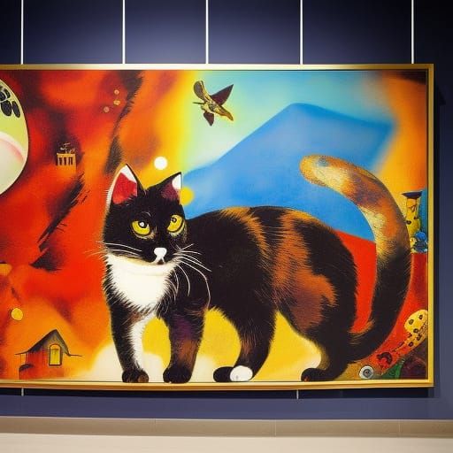 Cute Cat in Dystopian Biopunk Style