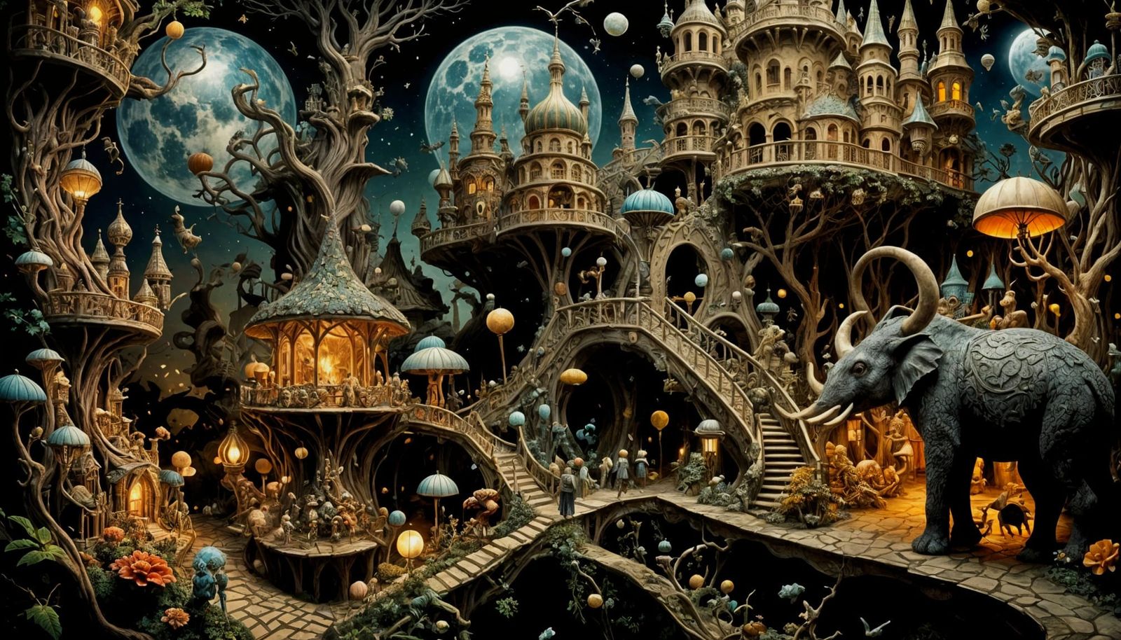 Magnificent Intricately Detailed Surreal Scene