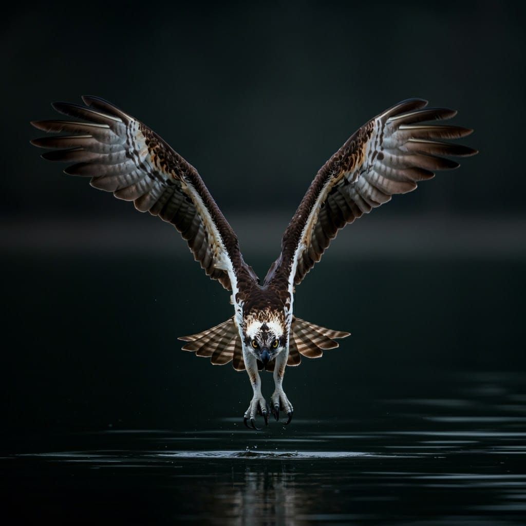 Hyperrealistic Osprey Dive: Aerodynamic Perfection in High R...