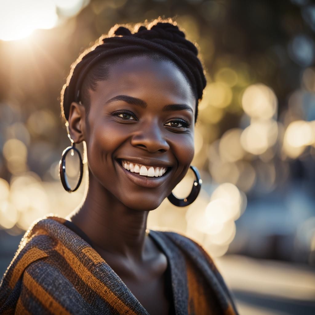 Smiling Woman Portrait in Cape Town Photography