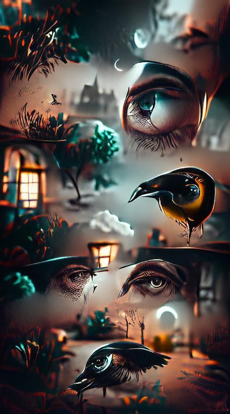 Surreal Dream Within a Dream, Digital Illustration