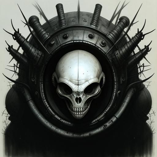 Terrifying Alien Illustration in Gammell Style