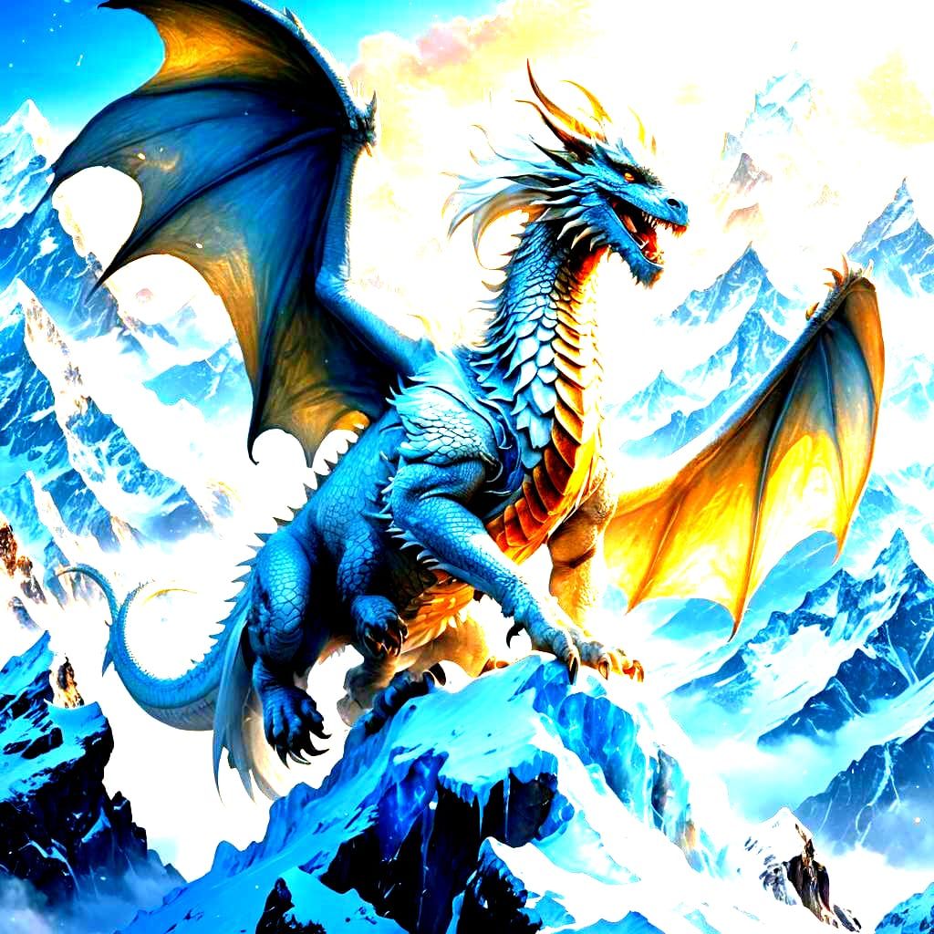 White Dragon Perched on Mount Everest