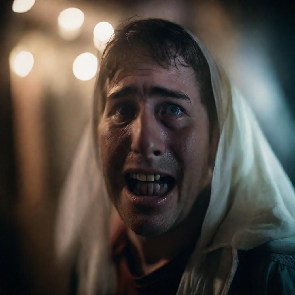 Terrified Reaction to Ghostly Apparition