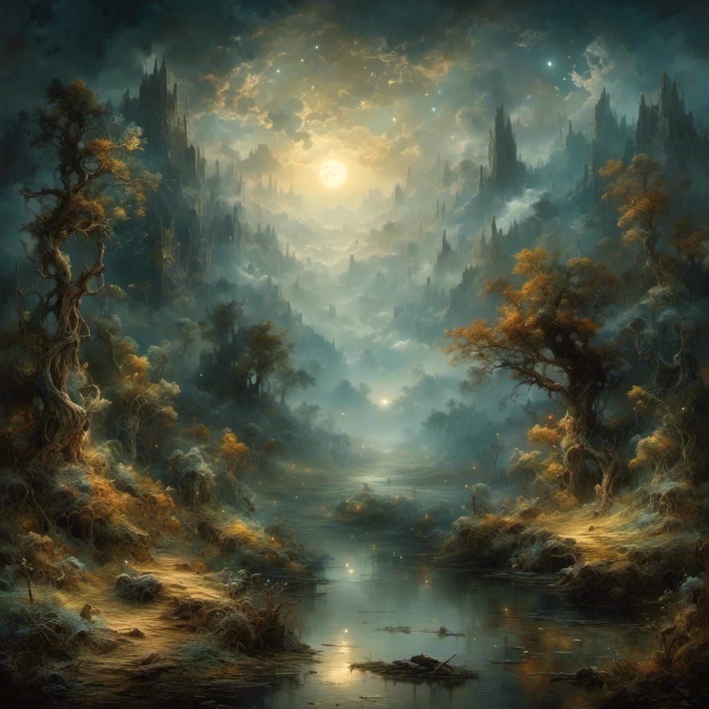 Mystical Moon Landscape
