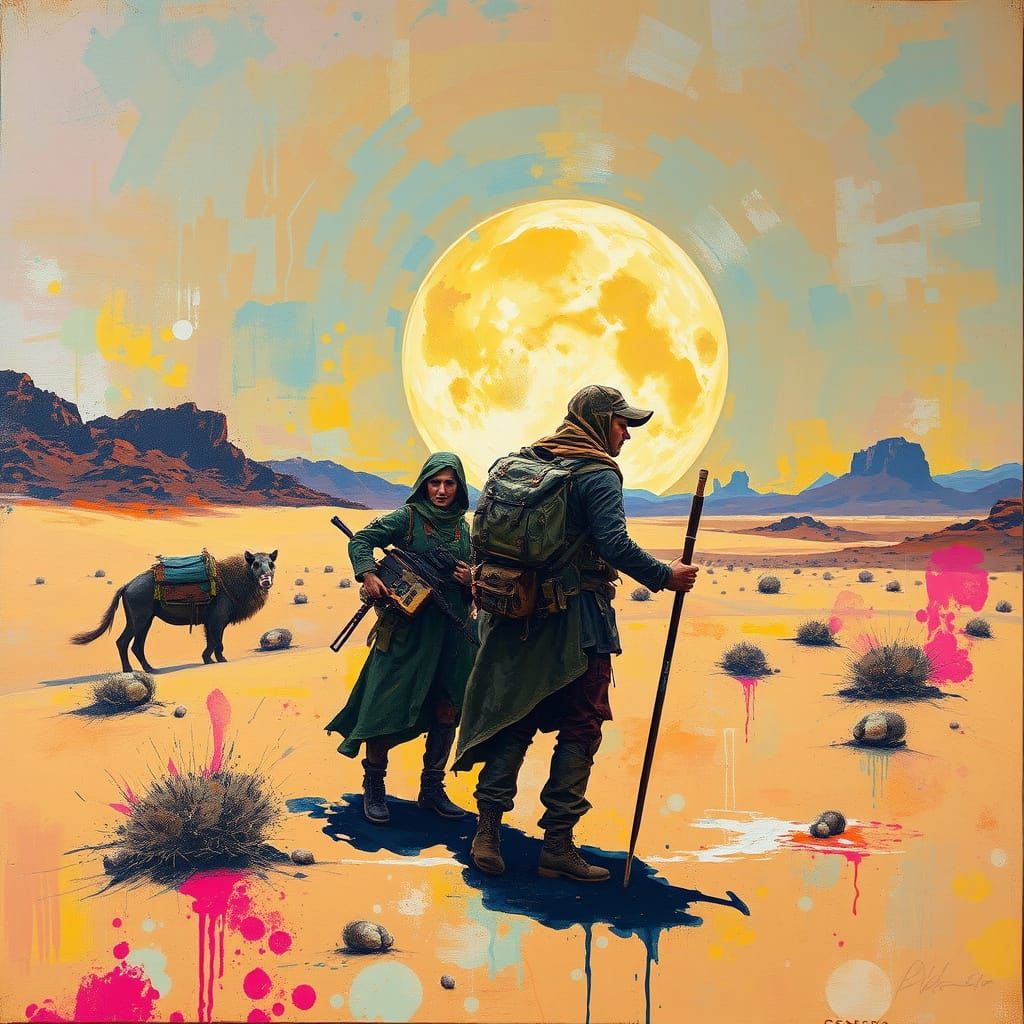Desert Travelers: Graffiti Art in Polychromatic Style