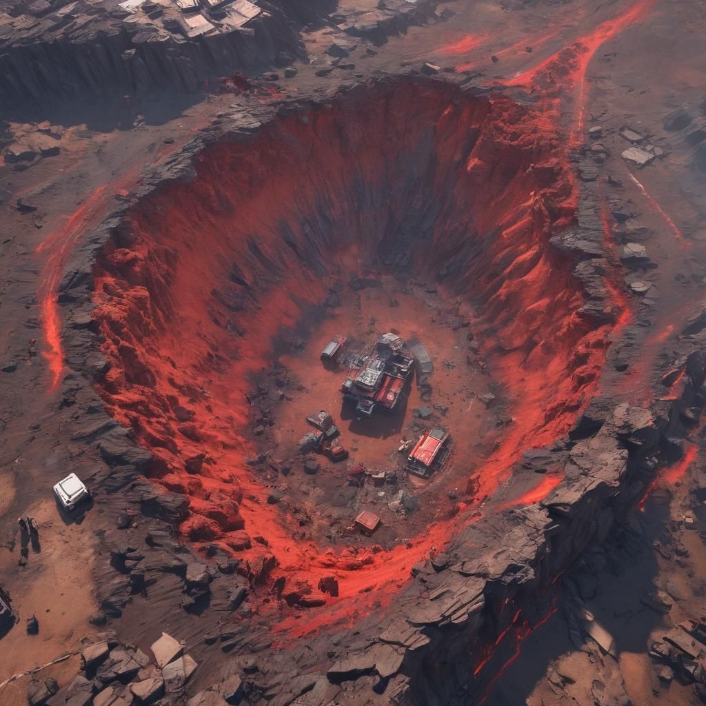 Red Lightning Strikes City: Detailed 3D Anime Art