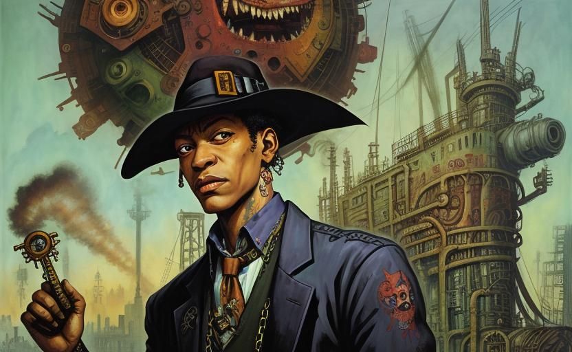 Industrial Vampire Wonderland in Dark Fantasy Style