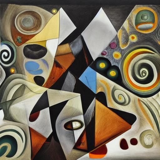 Eclectic Dining Room with Art Deco Chair