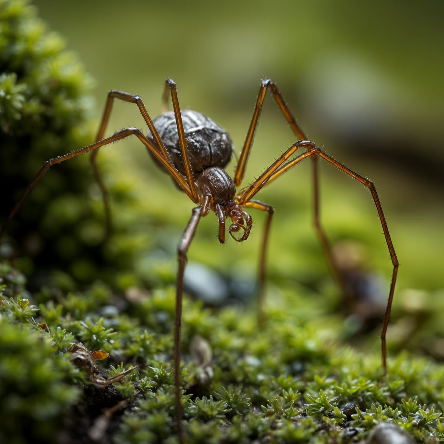 Hyperrealistic Micro Image of a Daddy Long Legs