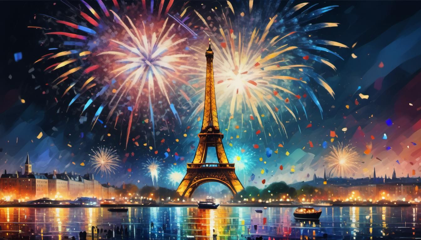 Spectacular New Year Celebration with Fireworks
