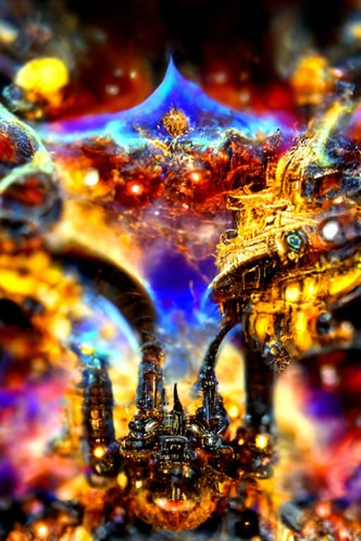 Steampunk Cityscape with Astral Details