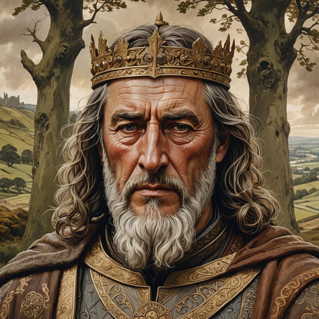 King Æthelwulf of Wessex in Anglo-Saxon Style