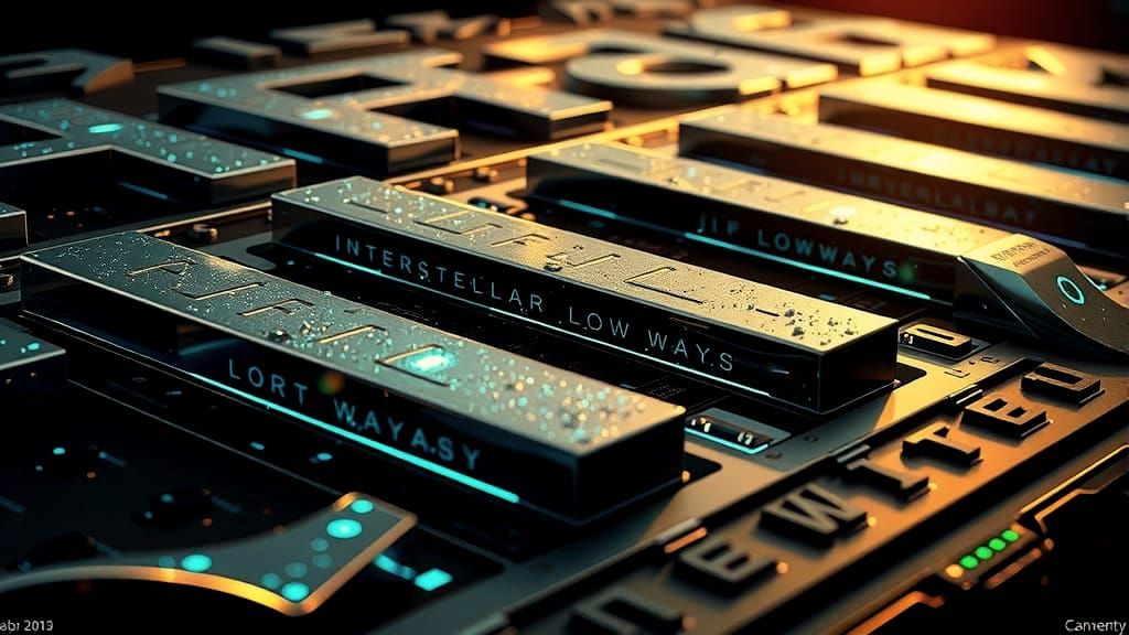 Interstellar Low Ways: A Space-Themed Typography Design