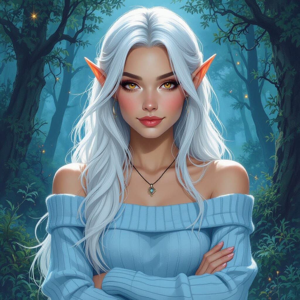 Fantasy Faerie in Atmospheric Lighting