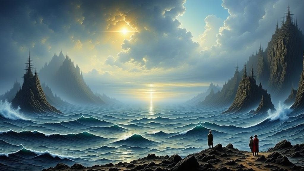 Dynamic Seascape in Contemporary Digital Style