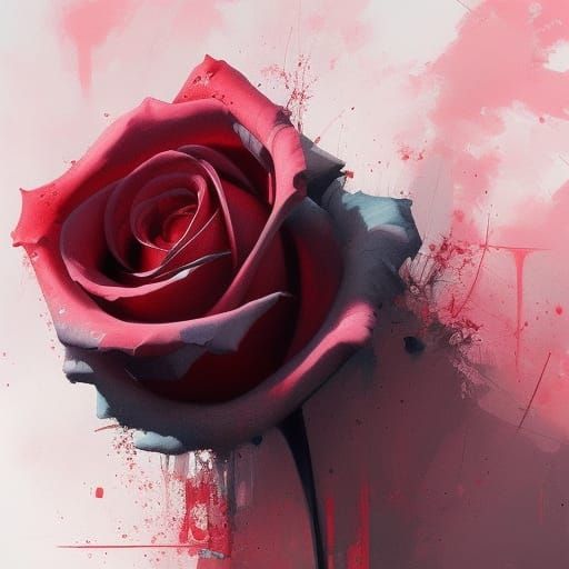 Airbrush Rose Speedpainting with Natural Lighting