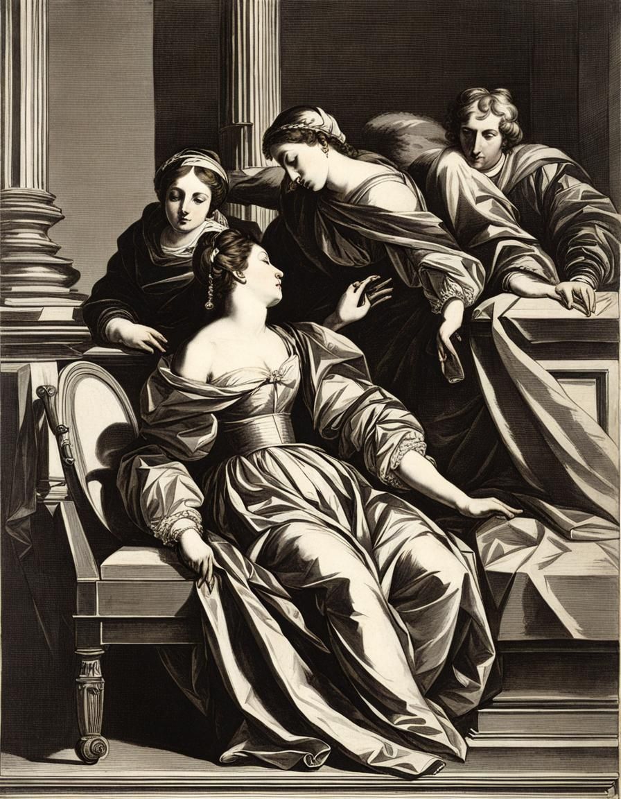 Baroque Portrait in the Style of Artemisia Gentileschi