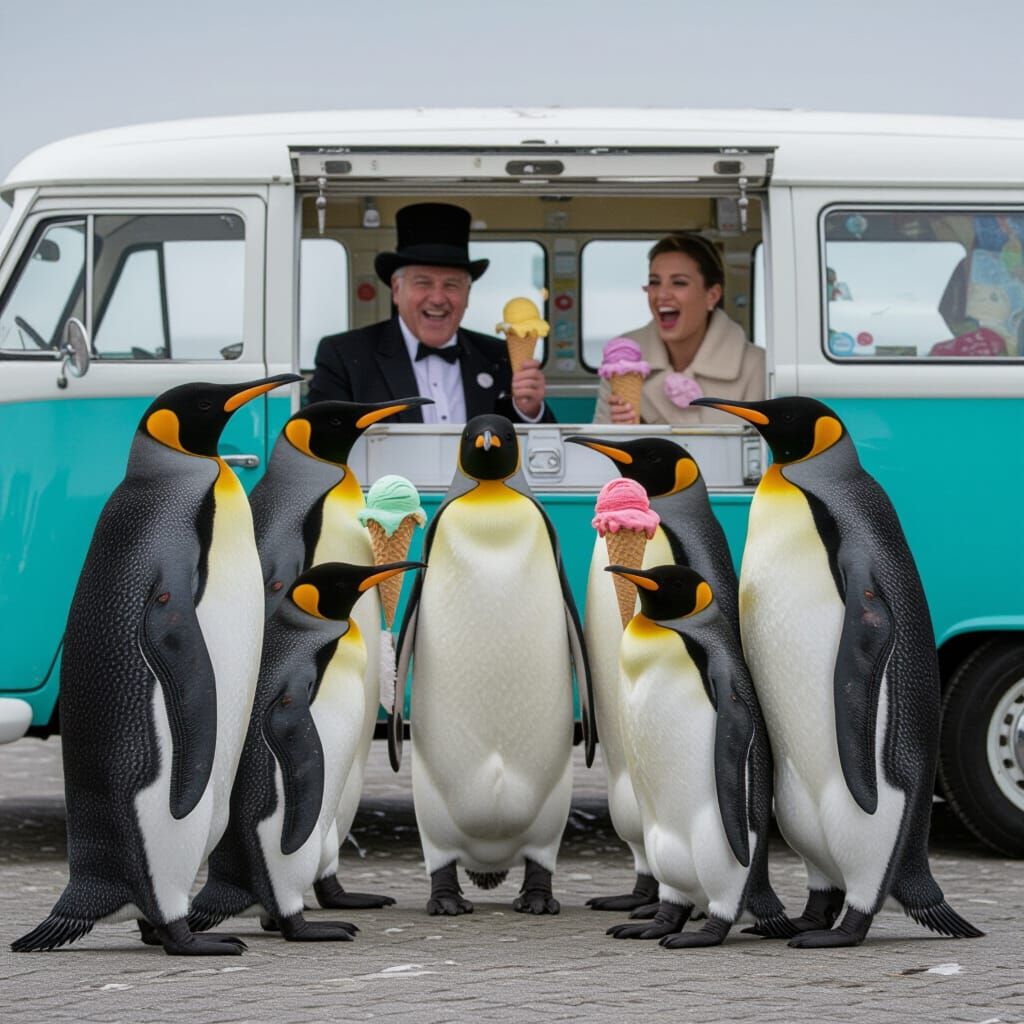 Penguins Celebrate National Ice Cream Day with Steampunk Fla...