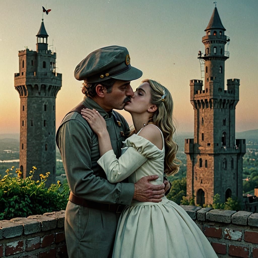 Super Mario and Lady Timpani's Tower Kiss