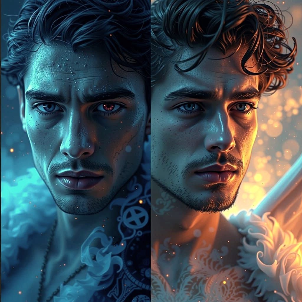 Angelic and Demonic Men in Yin Yang Balance