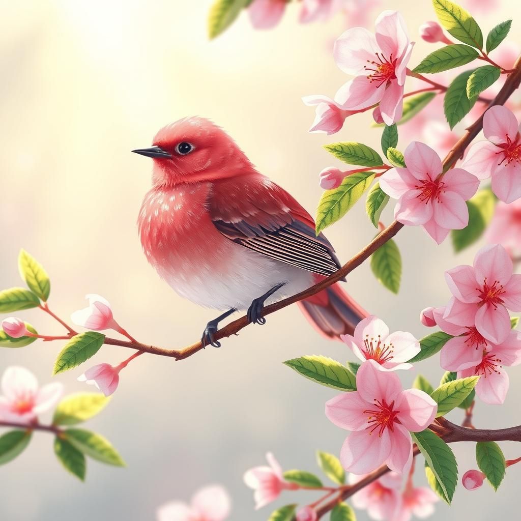 Cherry Blossom Bird
