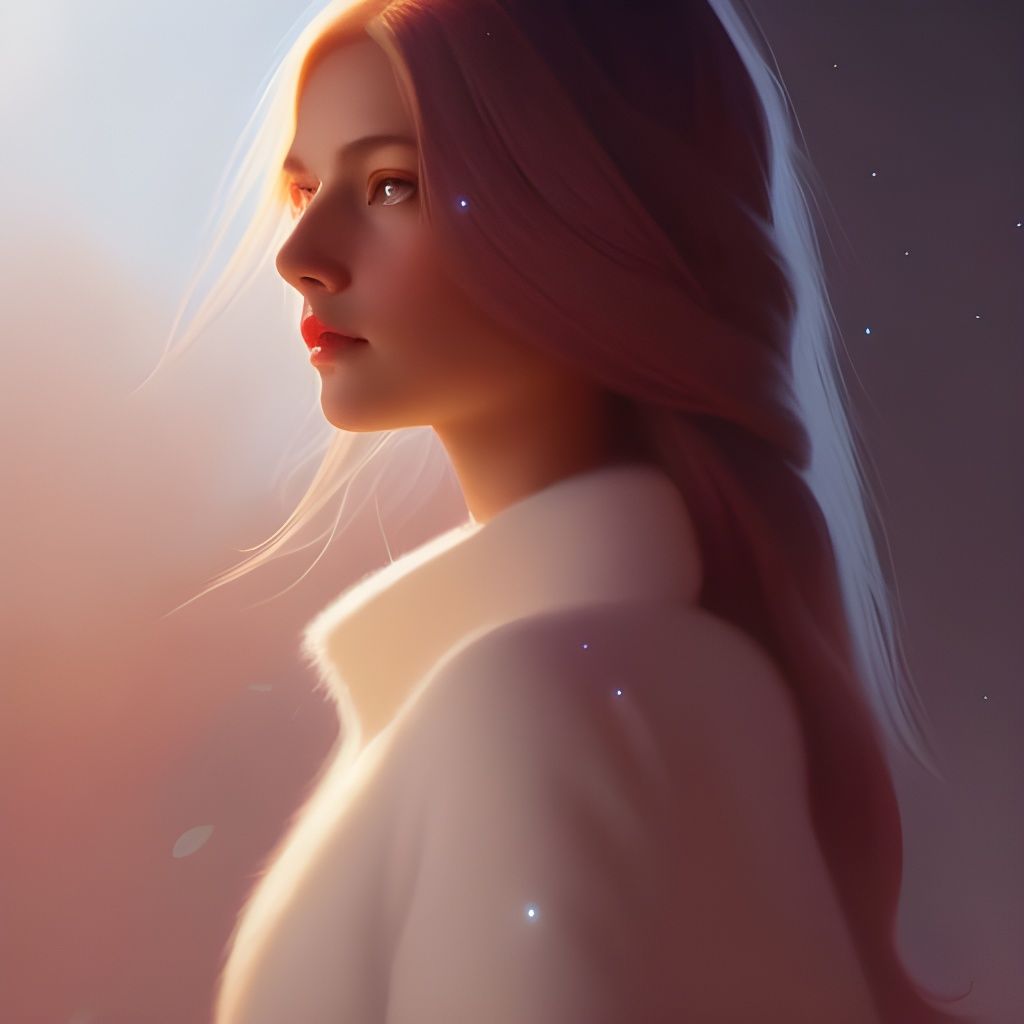 Hyperrealistic Portrait of Girl with Dynamic Lighting