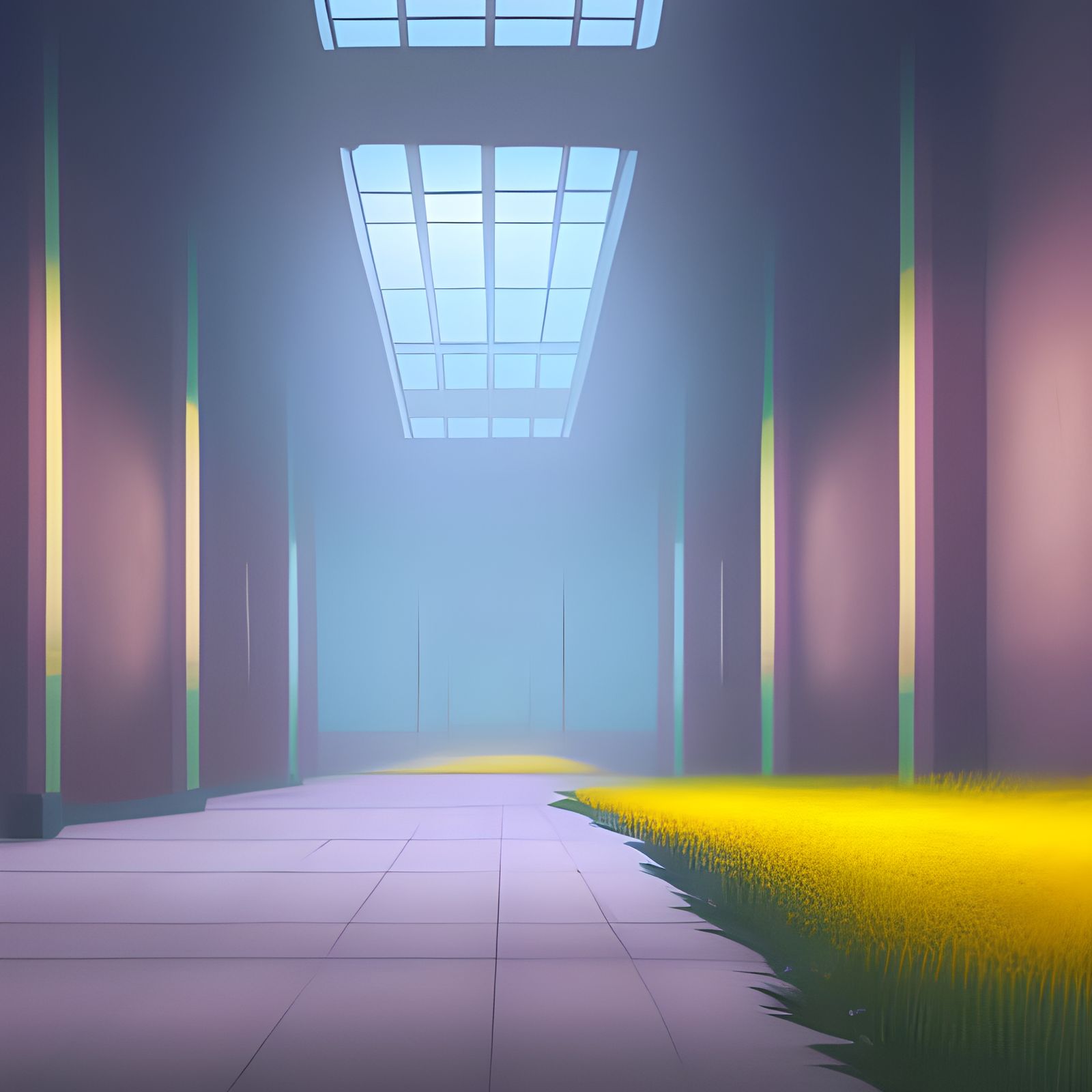 Yellow Flower Field: Studio Ghibli Anime Visual