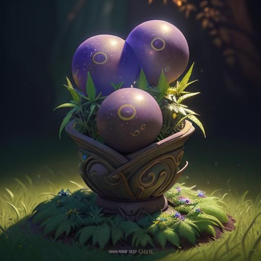 small antricut orbs surrounding weed emitting light