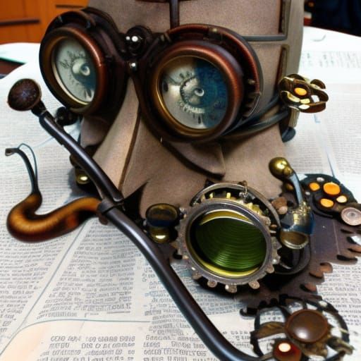 Steampunk Goggles with Mushroom Growth