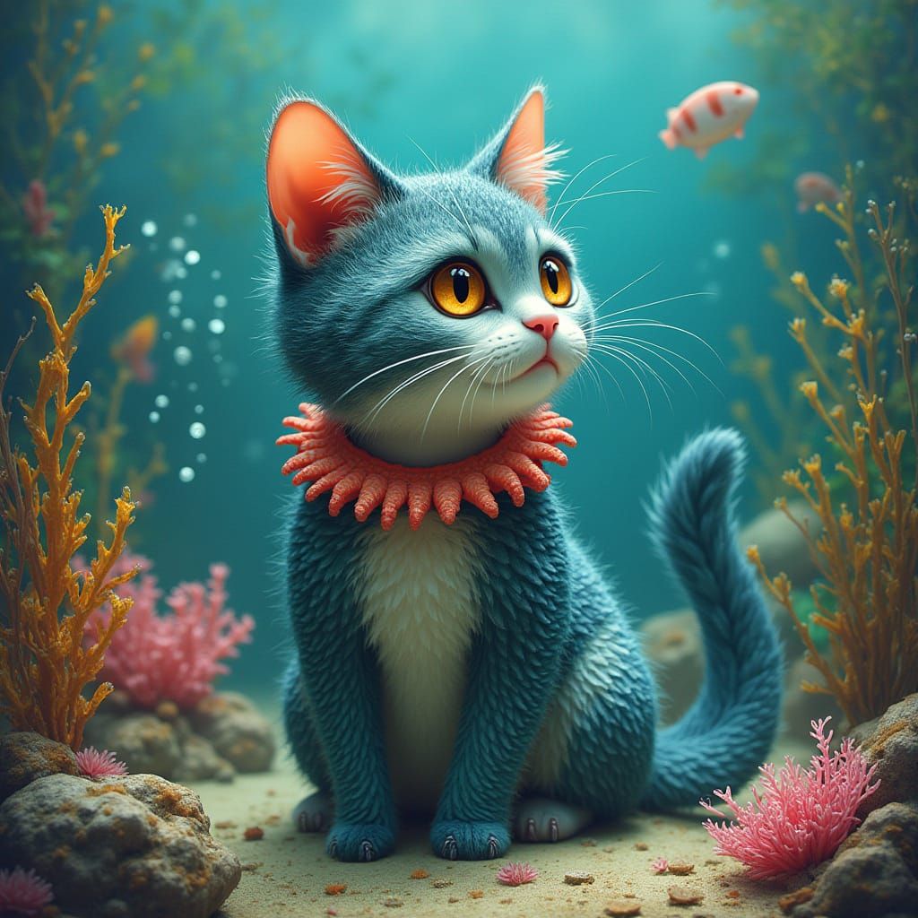 Cat-Fish Hybrid in Vibrant Aquarium