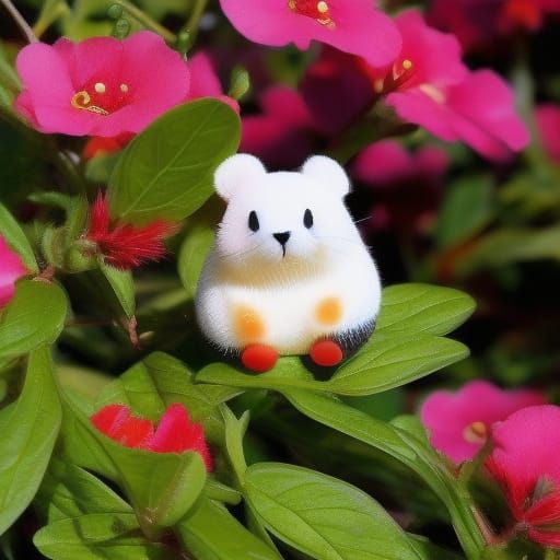 Panda and Mouse Illustration in Beatrix Potter Style