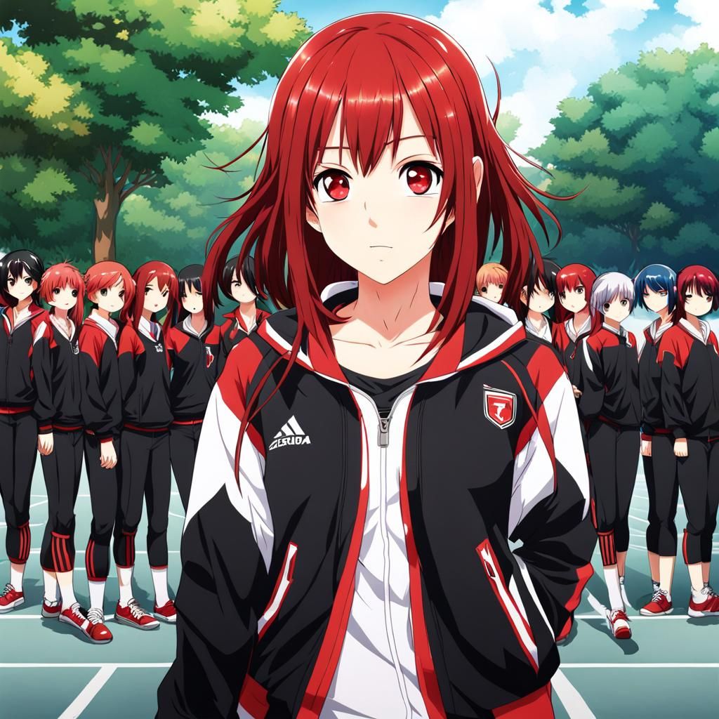 Anime Schoolgirl in Sports Outfit - Manga Style