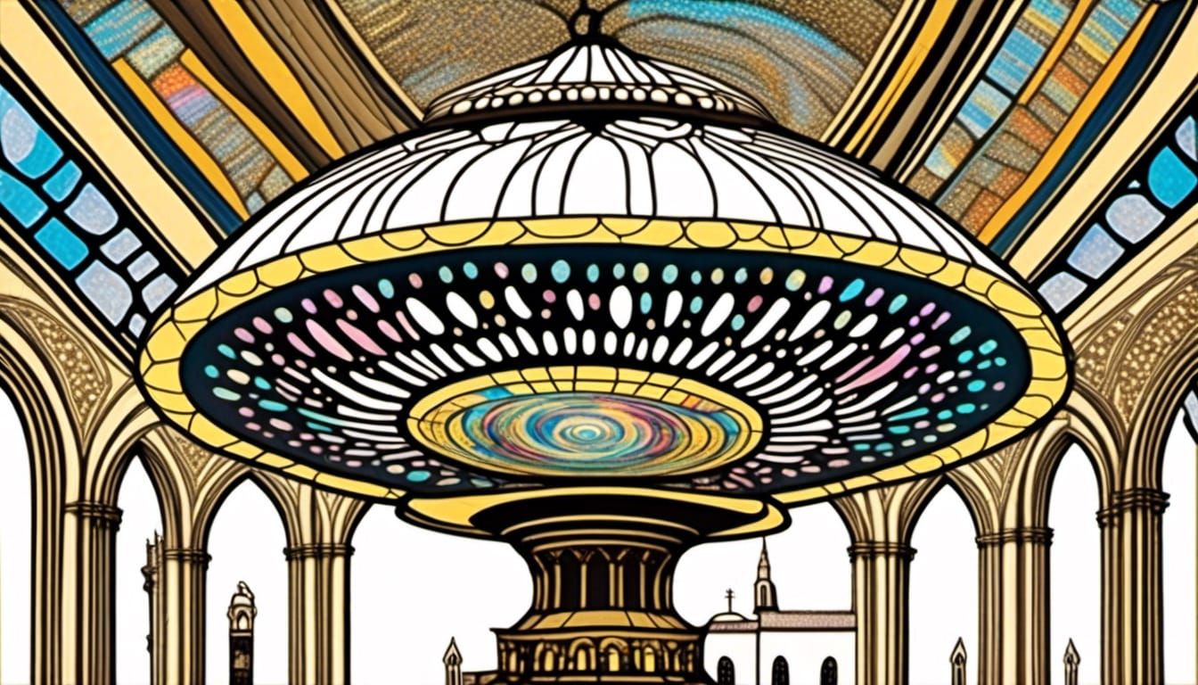 Stained Glass Saucer over St. Peter's Cathedral