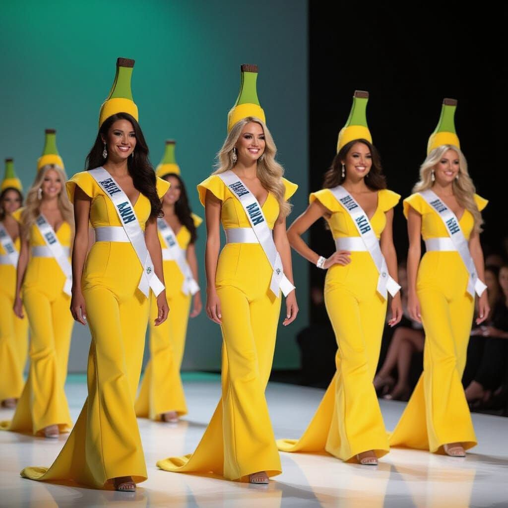 Miss America Banana Costume Pageant