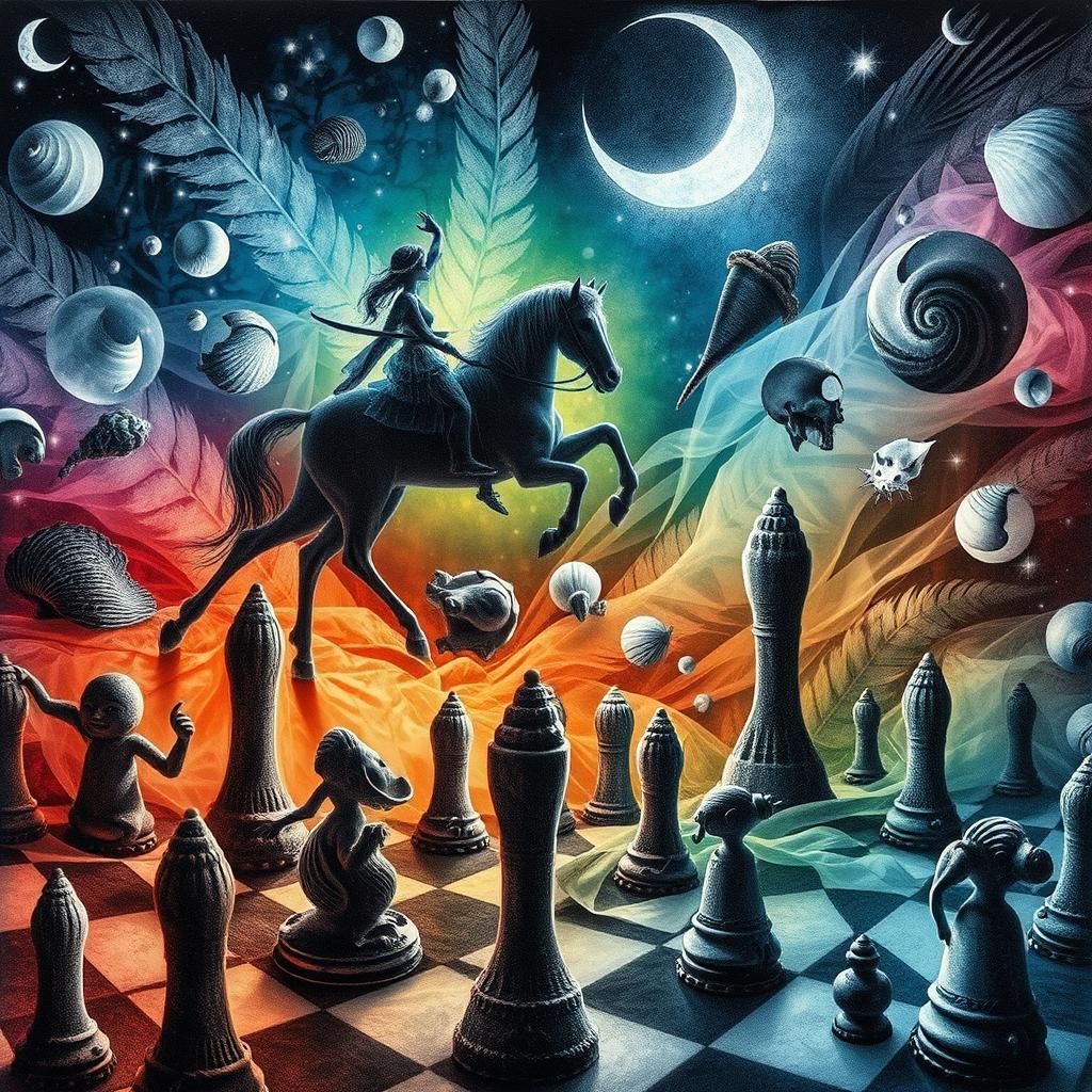 Ethereal Photogram of Seashells and Fabrics