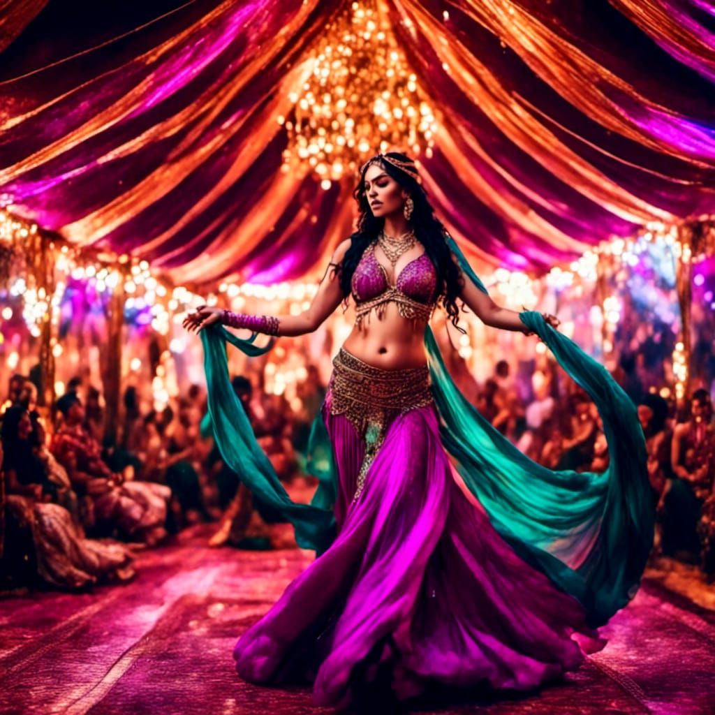 Exotic Goddess Belly Dancer in Royal Tent