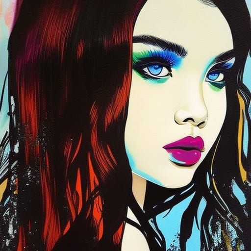 Beautiful Princess in Graffiti Art Style