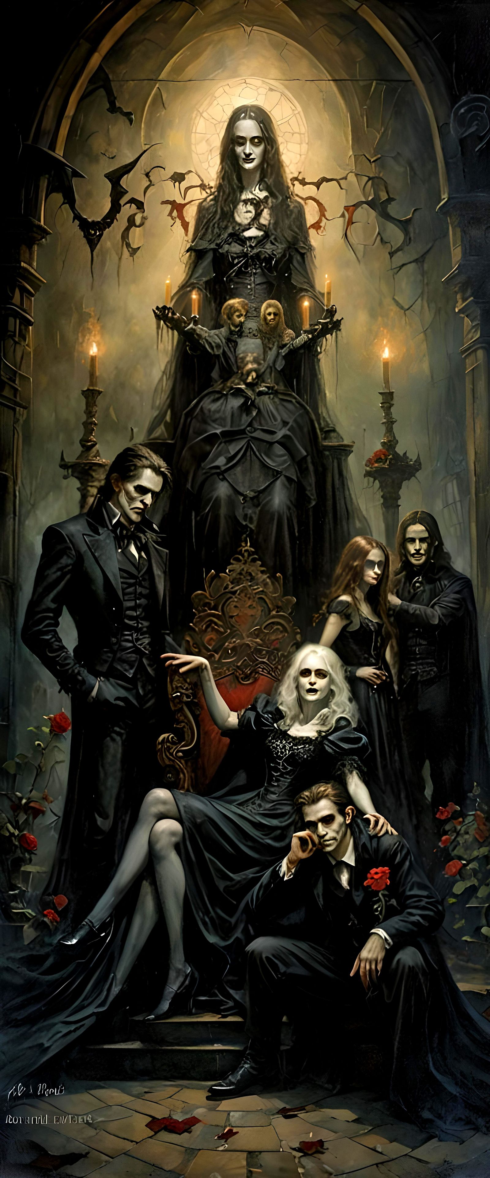 Gothic Vampire Family Portrait