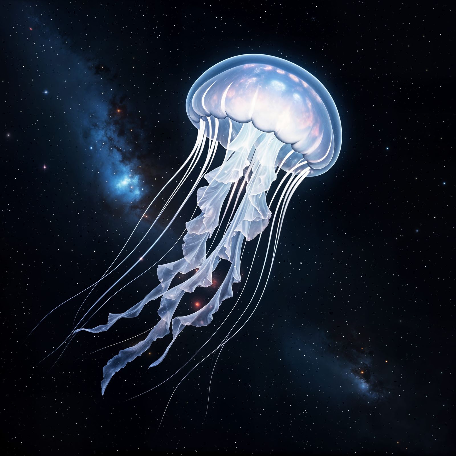Celestial Jellyfish in Ethereal Space
