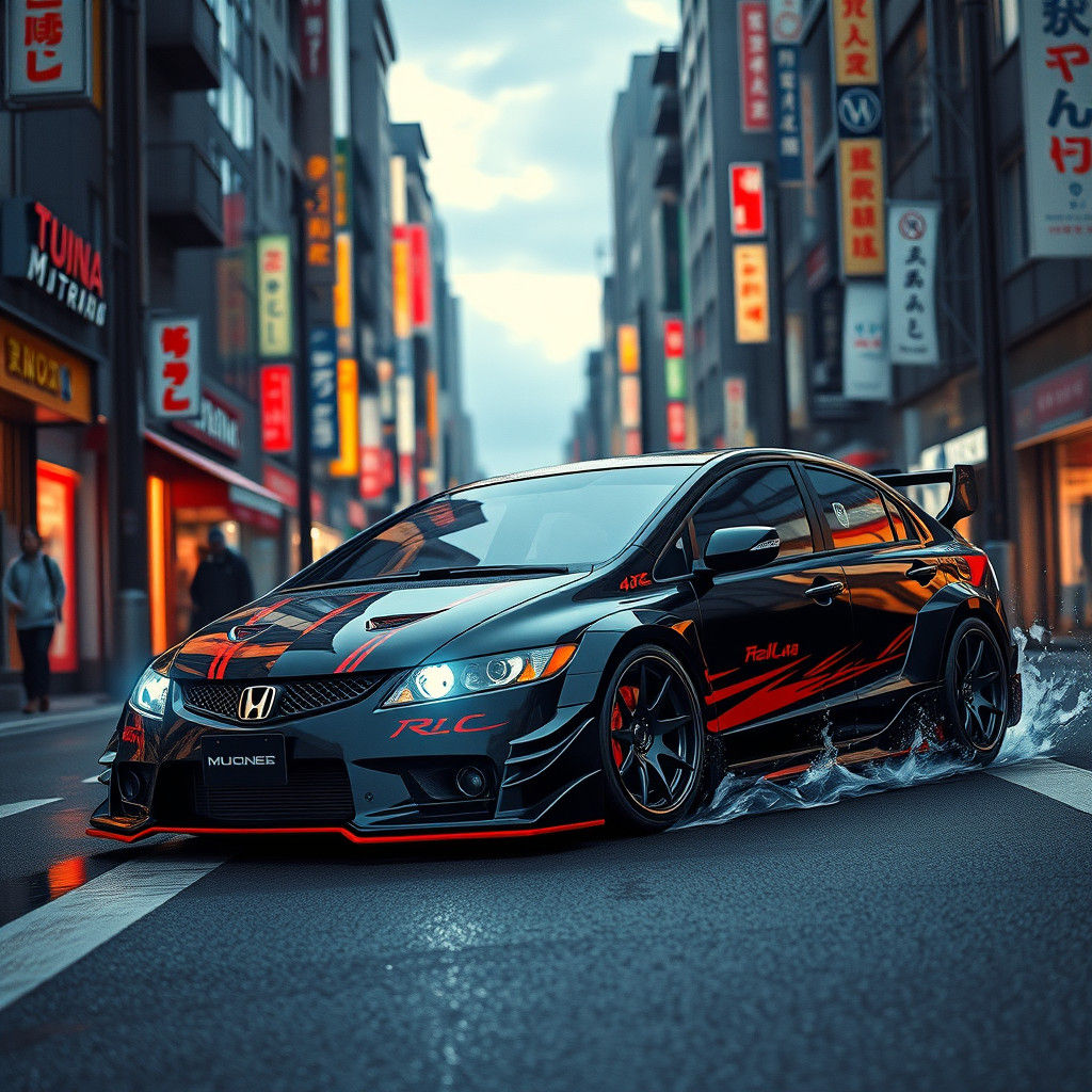 Honda Civic Mugen RR in Tokyo Street Art