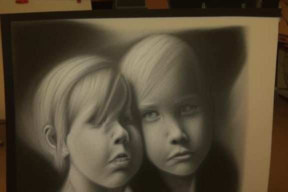 Hyperdetailed Charcoal Drawing