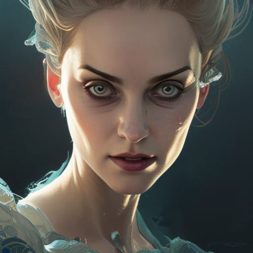 Sinister Lady Macbeth Portrait in Hyperdetailed Style