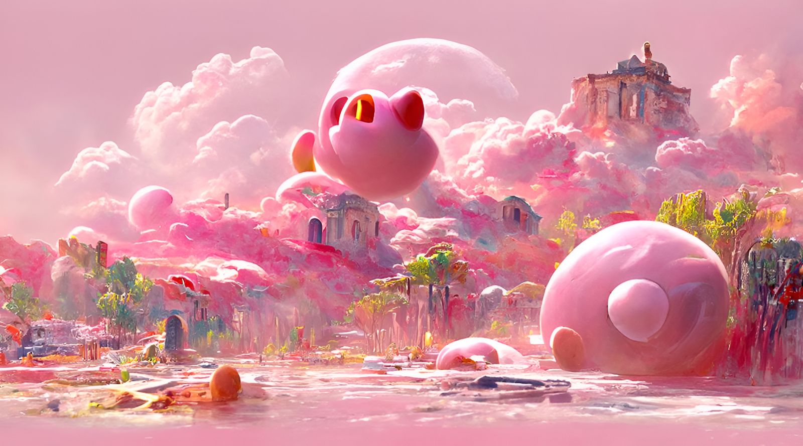 Kirby Landscape in Style of Classic Masters