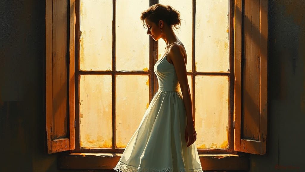 Surreal Portrait in Soft Focus, Inspired by Impressionist Ma...