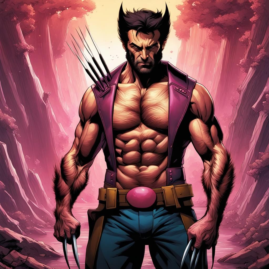 Wolverine and Gambit Comic Book Illustration