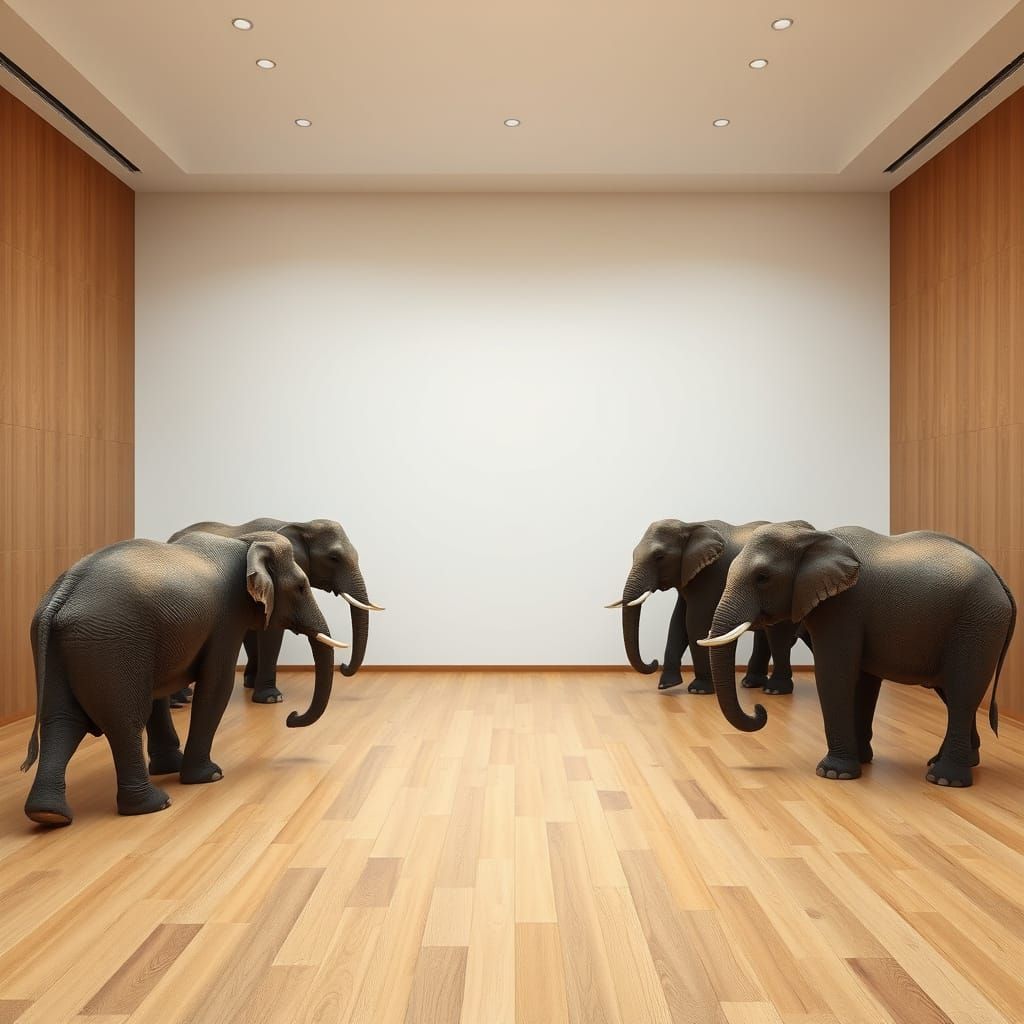 Prompt: a photo of an empty room with absolutely NO elephants. Try it 🤣 #2